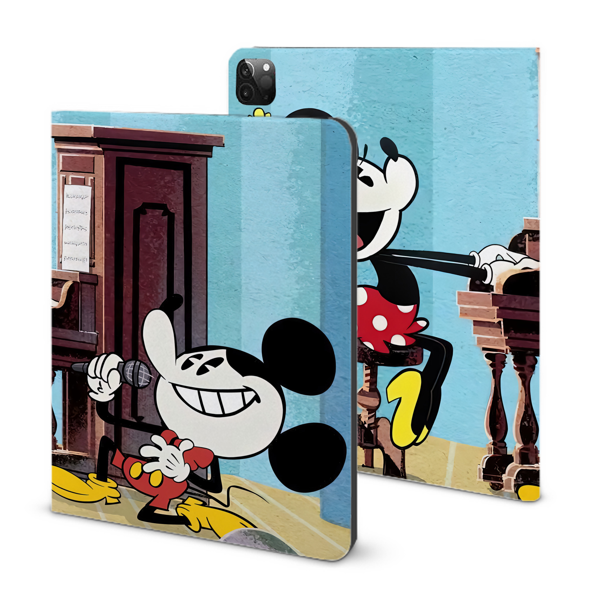 （画像用） ミッキーマウス Mickey Mouse IPadケース ペンホルダー付き ブックスタイルデザイン